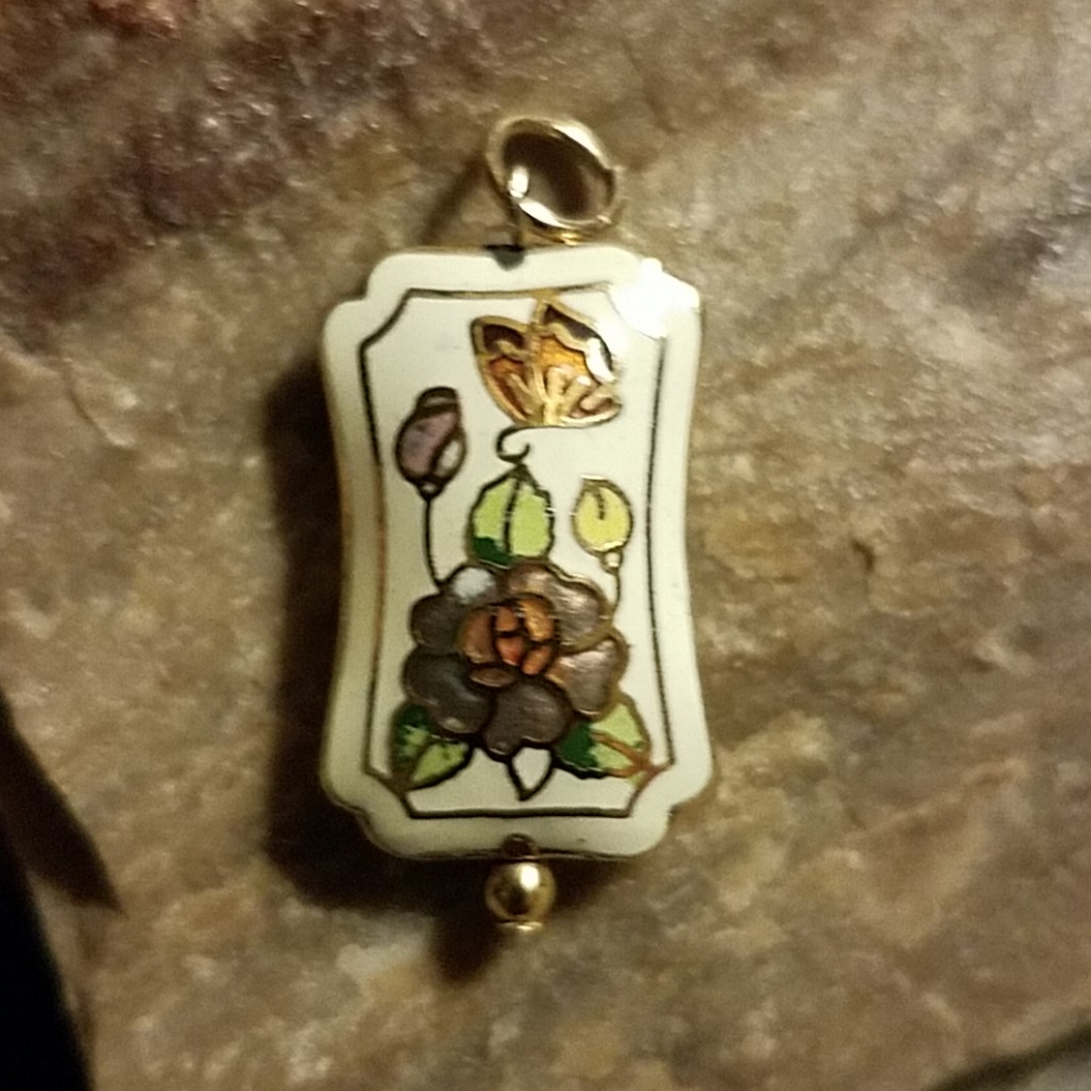 Vintage cloisonne pendant VTG